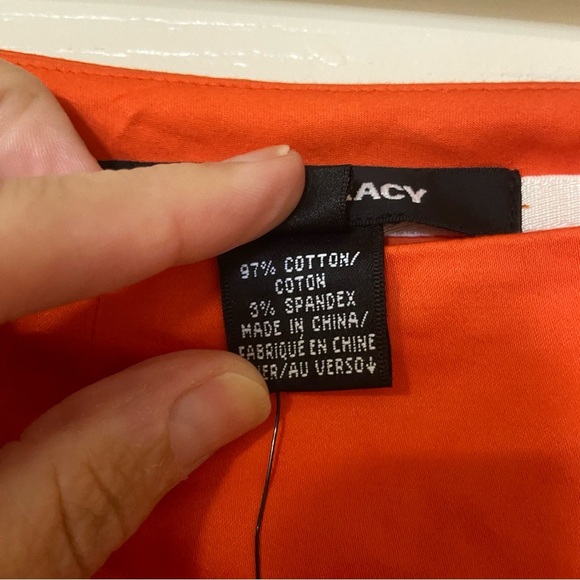 Womens Ellen Tracy Orange Pants - Picture 6 of 13